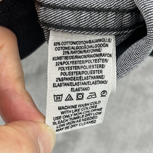 Free People Modern Femme Mini Skirt Black Stretch Denim Indie Sleaze - Picture 9 of 10